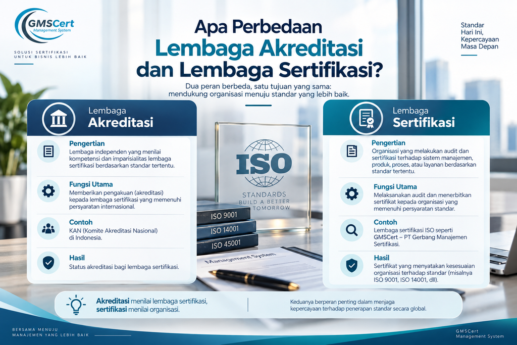 perbedaan lembaga akreditasi dan lembaga sertifikasi