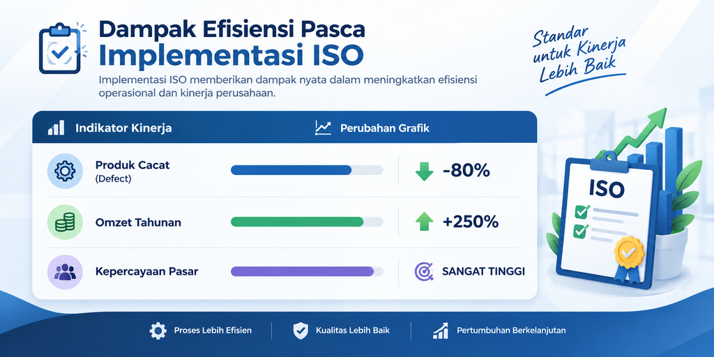 Studi Kasus: Transformasi Perusahaan Lokal Setelah Ber-ISO 4 Grafik studi kasus transformasi perusahaan lokal setelah ber-ISO