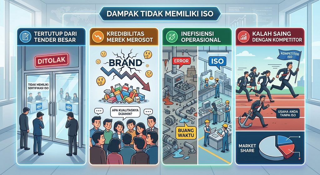Infografis dampak tidak punya ISO saat bersaing di pasar nasional